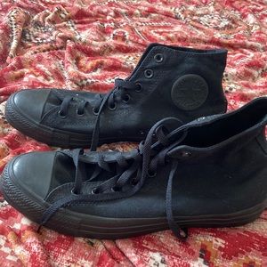All Black Hi Top Converses